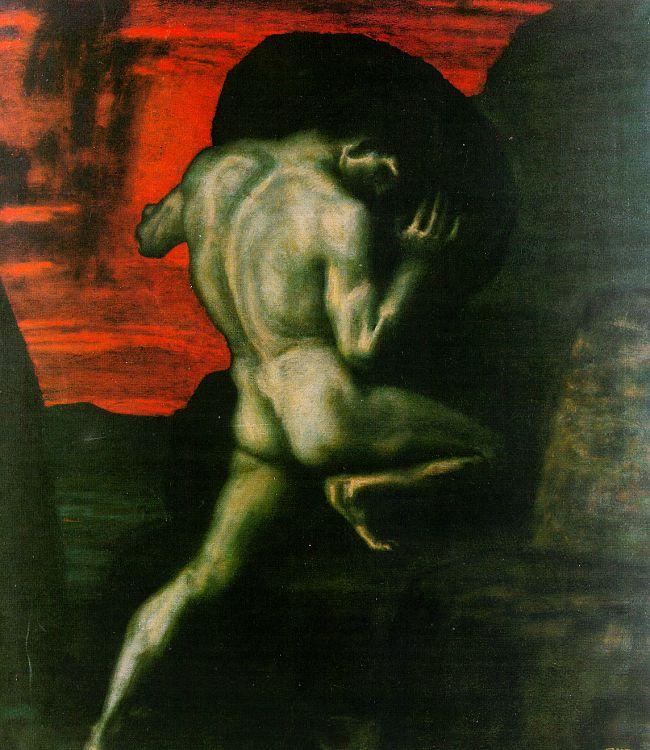 Franz von Stuck Sisyphus France oil painting art